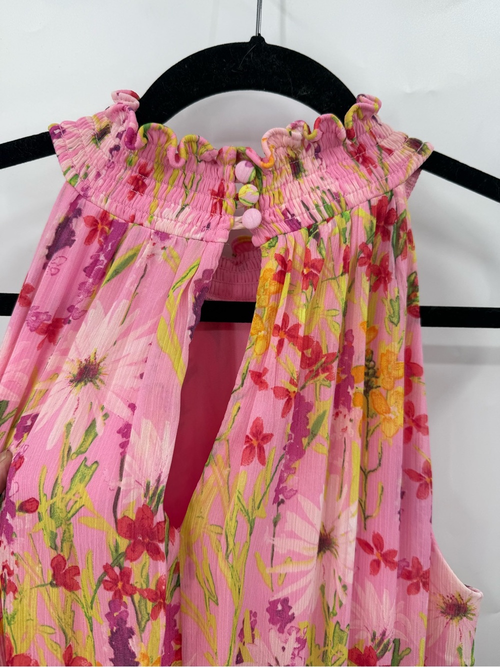 Taylor High Neck Floral Chiffon Maxi Dress XL - Picture 7 of 10